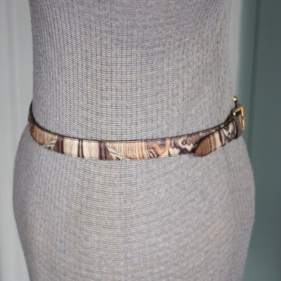 ALEXANDER MCQUEEN Wood Grain Wishbone Belt main image 8